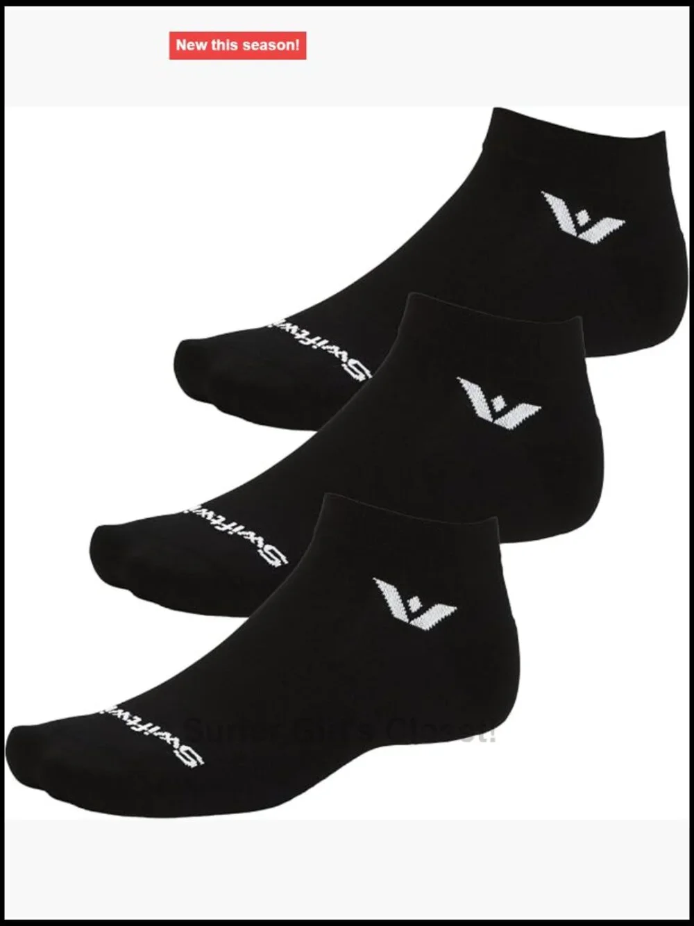 3 Pairs Ankle Running & Cycling Socks Moisture Wicking Non Slip Support